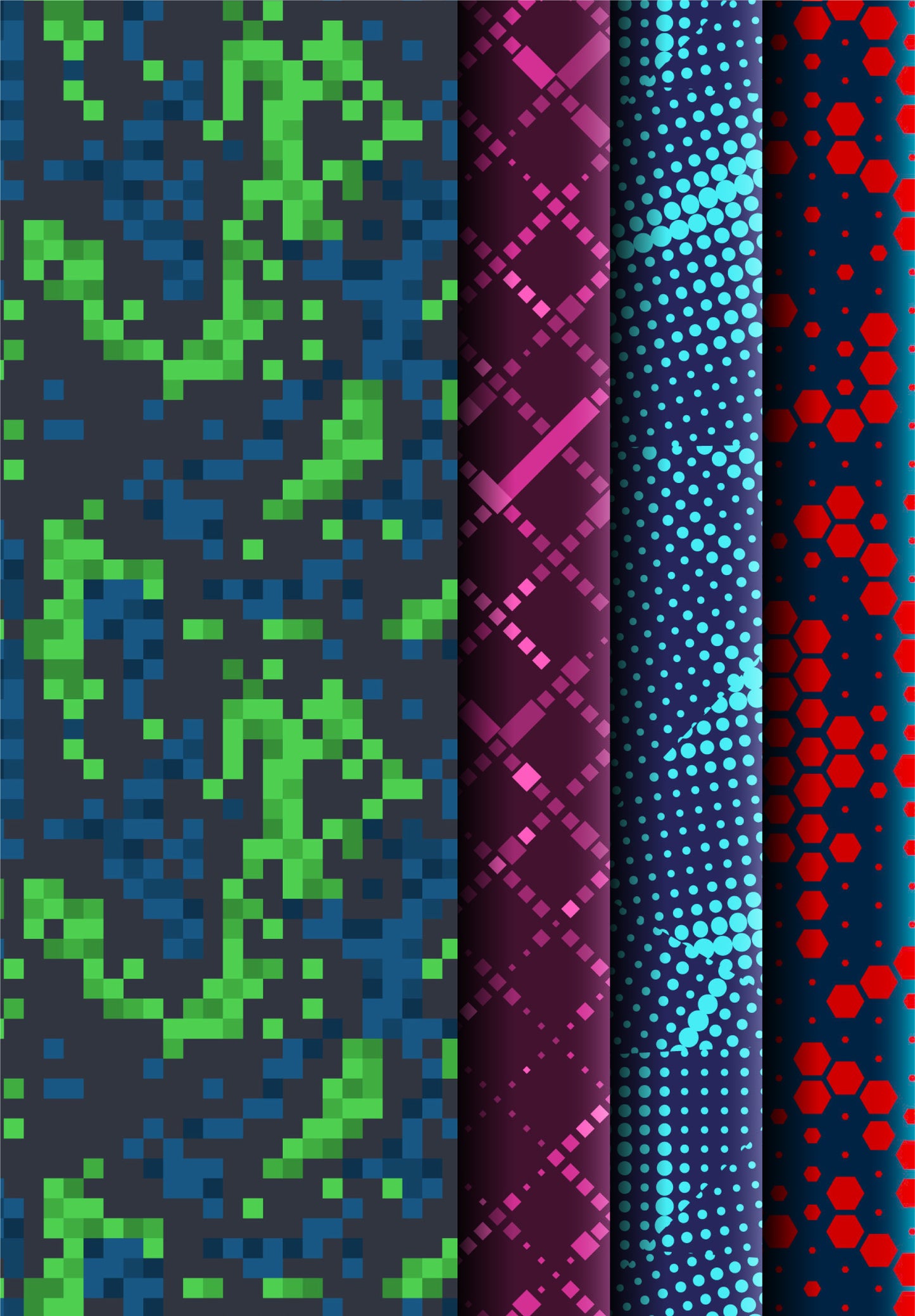 4 Vector Texture Pack – Abstract Waves – AI & EPS Files