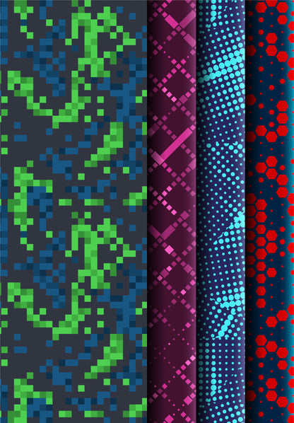 4 Vector Texture Pack – Abstract Waves – AI & EPS Files