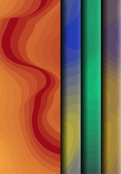 4 Vector Texture Pack – Abstract Waves – AI & EPS Files