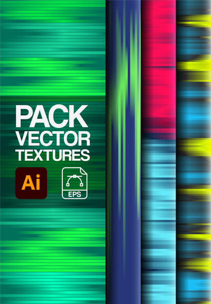 4 Vector Texture Pack – Abstract Waves – AI & EPS Files