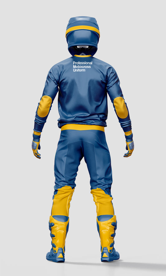 Motocross Uniform Mockup – High-Resolution, Back View