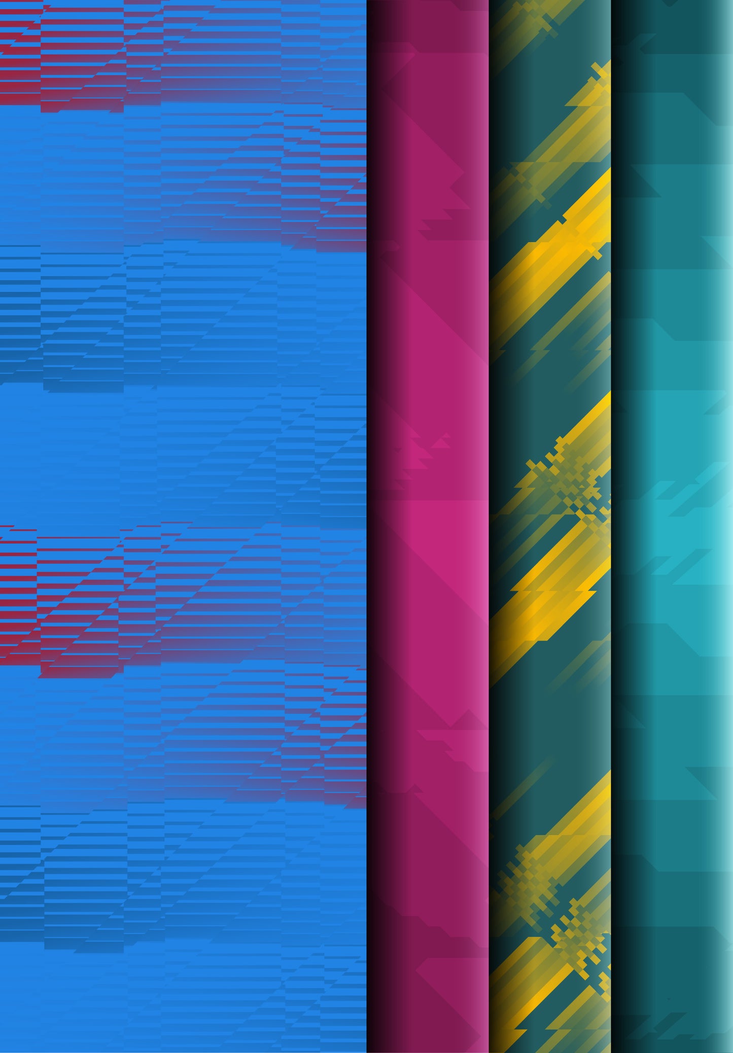 4 Vector Texture Pack – Abstract Waves – AI & EPS Files