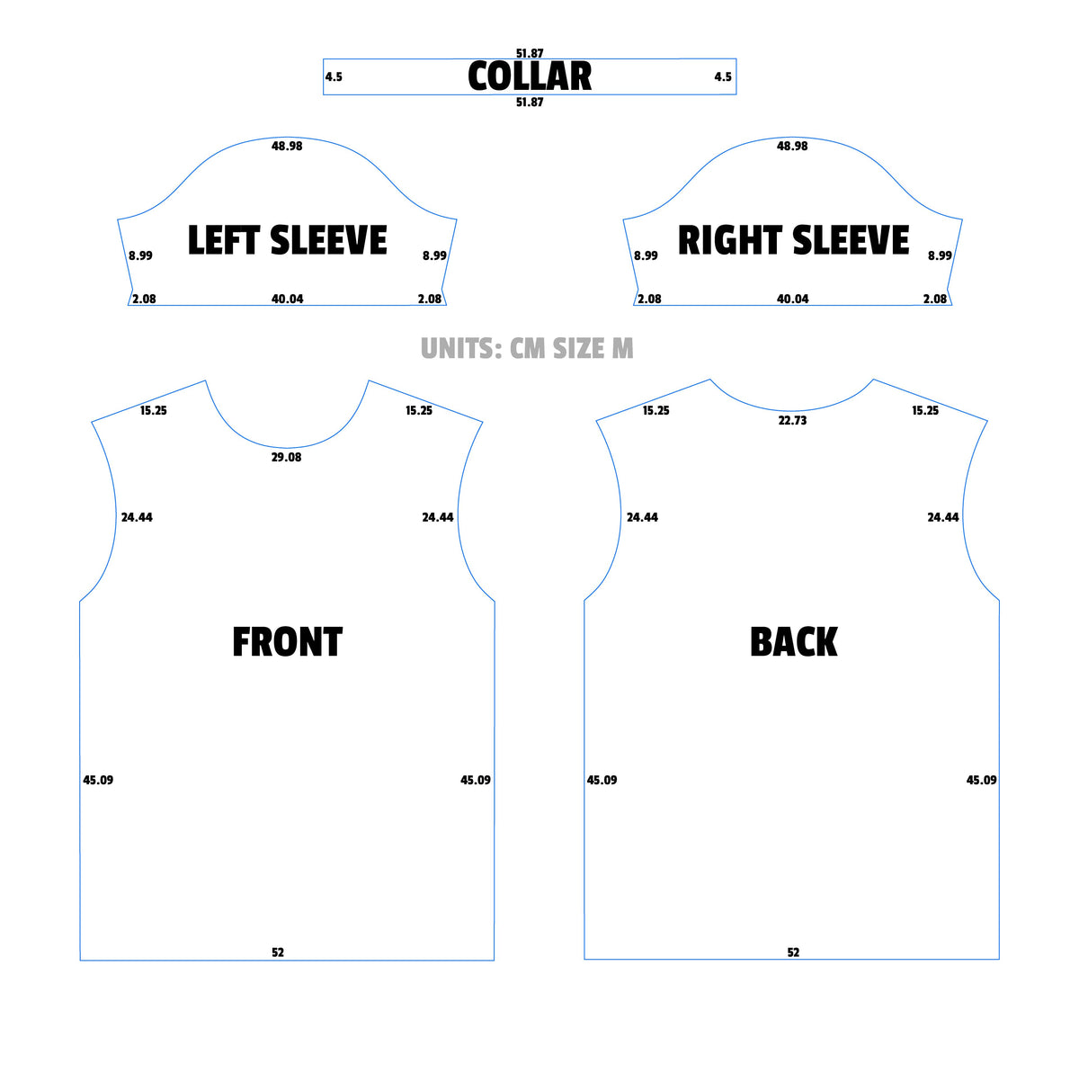 Sports Jersey Pattern – Professional Sublimation Template (Adult & Youth Sizes)